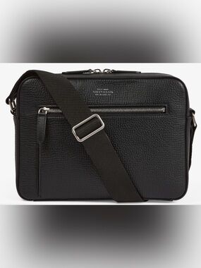 Smythson Zip Unisex Crossbody in Ludlow
